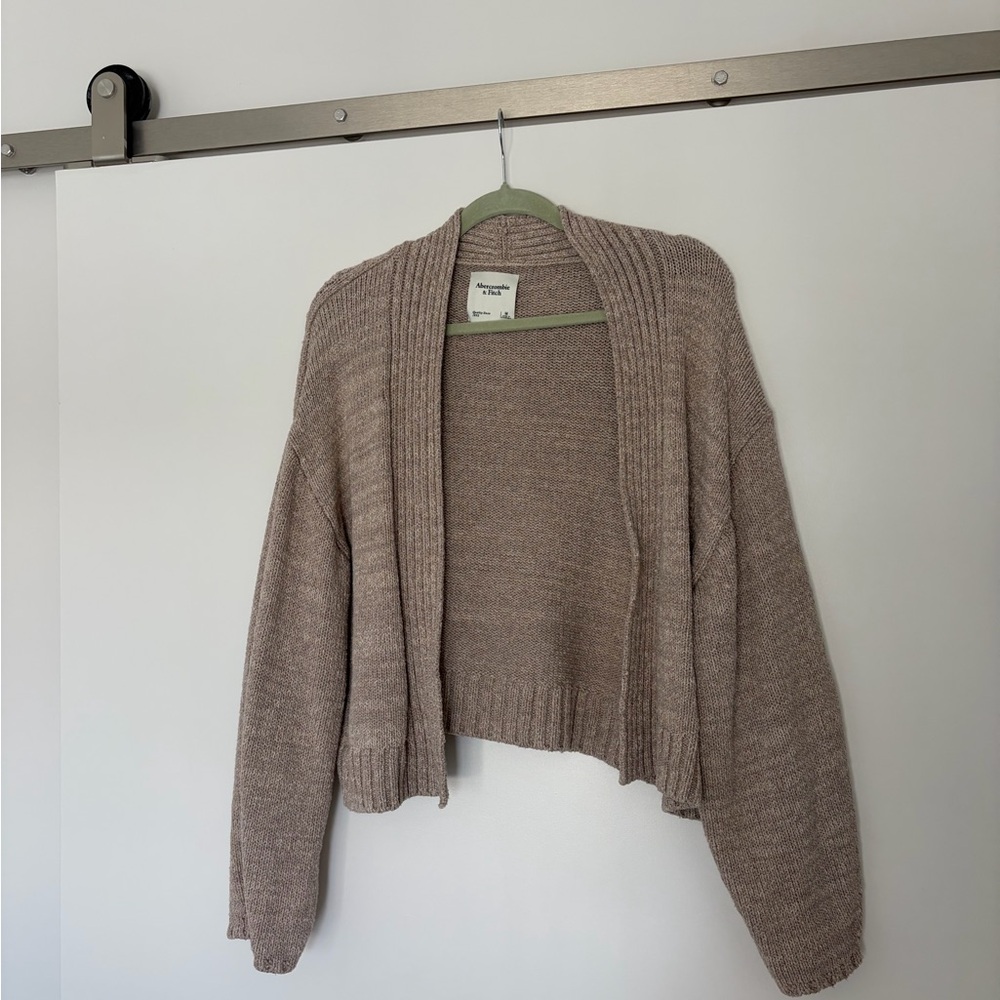 Abercrombie & Fitch Cropped Open-Front Cardigan